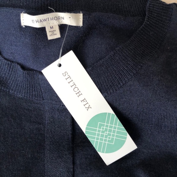 Stitch Fix 41 Hawthorn Button-up 2 toned color block cardigan Women’s NWT - Picture 3 of 8